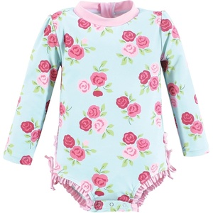image:imageHudson Baby Unisex Baby Cotton Bodysuits Little MonkeyMint Pink Roses Baby