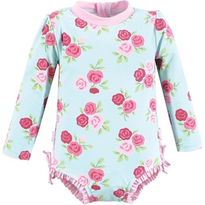 image:imageHudson Baby Unisex Baby Cotton Bodysuits Little MonkeyMint Pink Roses Toddler