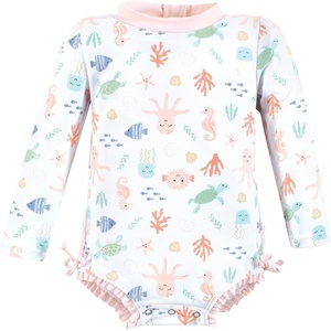 image:imageHudson Baby Unisex Baby Cotton Bodysuits Little MonkeyPastel Sea Baby
