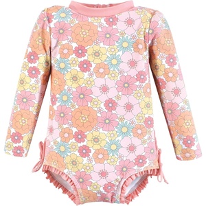 image:imageHudson Baby Unisex Baby Cotton Bodysuits Little MonkeyPeace Love Flowers Toddler
