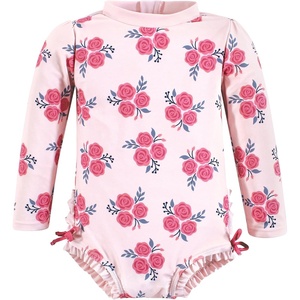 image:imageHudson Baby Unisex Baby Cotton Bodysuits Little MonkeyPink Navy Roses Toddler