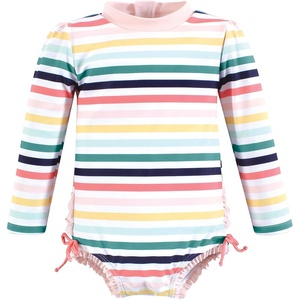 image:imageHudson Baby Unisex Baby Cotton Bodysuits Little MonkeySunset Stripe Toddler