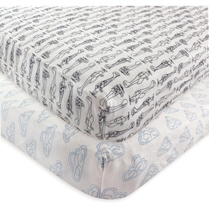 image:imageHudson Baby Unisex Baby Cotton Fitted Crib Sheet Forest One SizeAirplane