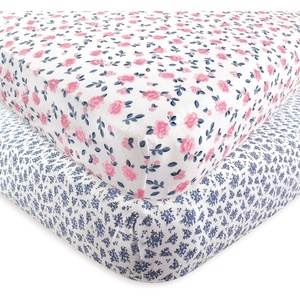 image:imageHudson Baby Unisex Baby Cotton Fitted Crib Sheet Forest One SizeClassic Floral