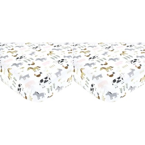 image:imageHudson Baby Unisex Baby Cotton Fitted Crib Sheet Forest One SizeCute Farm