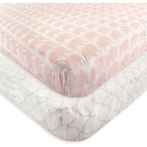 image:imageHudson Baby Unisex Baby Cotton Fitted Crib Sheet Forest One SizeElephant