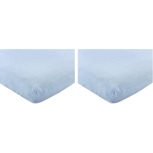 image:imageHudson Baby Unisex Baby Cotton Fitted Crib Sheet Forest One SizeHeather Light Blue