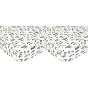 image:imageHudson Baby Unisex Baby Cotton Fitted Crib Sheet Forest One SizeIr En Safari