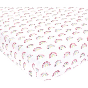 image:imageHudson Baby Unisex Baby Cotton Fitted Crib Sheet Forest One SizeModern Rainbow