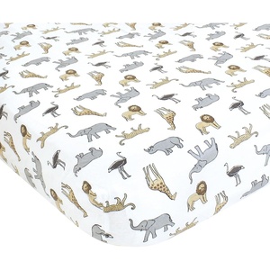 image:imageHudson Baby Unisex Baby Cotton Fitted Crib Sheet Forest One SizeModern Safari