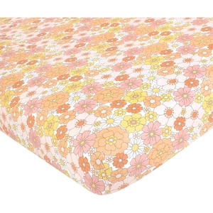 image:imageHudson Baby Unisex Baby Cotton Fitted Crib Sheet Forest One SizePeace Love Flowers