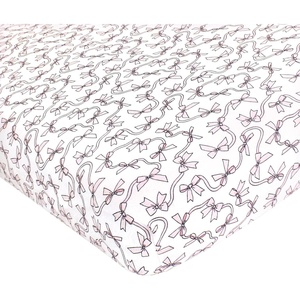 image:imageHudson Baby Unisex Baby Cotton Fitted Crib Sheet Forest One SizePink Bows