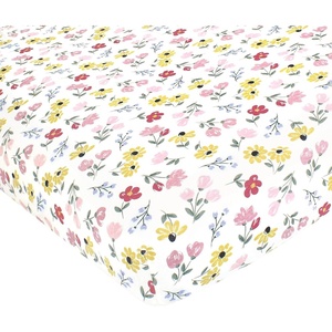 image:imageHudson Baby Unisex Baby Cotton Fitted Crib Sheet Forest One SizeSoft Painted Floral