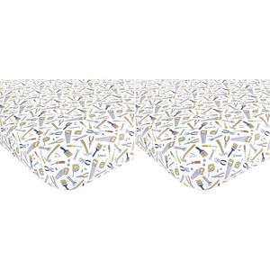 image:imageHudson Baby Unisex Baby Cotton Fitted Crib Sheet Forest One SizeTrabajos De Construccin