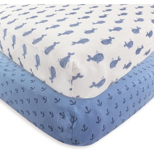 image:imageHudson Baby Unisex Baby Cotton Fitted Crib Sheet Forest One SizeWhale