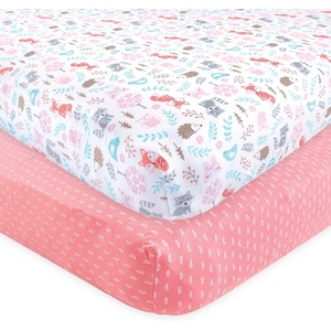 image:imageHudson Baby Unisex Baby Cotton Fitted Crib Sheet Forest One SizeWoodland Fox