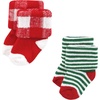 image:imageHudson Baby Unisex Baby Cotton Rich Newborn and Terry Socks12 Days of Christmas Santa