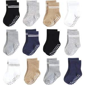image:imageHudson Baby Unisex Baby Cotton Rich Newborn and Terry SocksAthletic Stripe Neutral