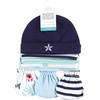 image:imageHudson Baby Unisex Baby Cotton Cap and Scratch Mitten SetOcean Friends