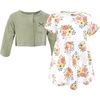 image:imageHudson Baby Toddler and Girls Cotton Dress and Cardigan SetGolden Bouquet