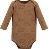 image:imageHudson Baby Unisex Baby Thermal Long Sleeve BodysuitsBear Tree