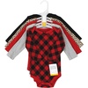 image:imageHudson Baby Unisex Baby Thermal Long Sleeve BodysuitsBuffalo Plaid Leopard