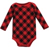 image:imageHudson Baby Unisex Baby Thermal Long Sleeve BodysuitsBuffalo Plaid Leopard