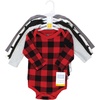 image:imageHudson Baby Unisex Baby Thermal Long Sleeve BodysuitsBuffalo Plaid Moose