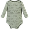 image:imageHudson Baby Unisex Baby Thermal Long Sleeve BodysuitsSage Dinosaur