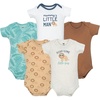 image:imageHudson Baby Infant Boys Cotton Bodysuits 5Pack Roarsome Little Lion 03 Months