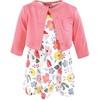 image:imageHudson Baby Toddler and Girls Cotton Dress and Cardigan SetModern Botanical