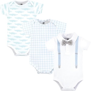 image:imageHudson Baby Infant Boys Cotton Bodysuits 3Pack Gator Polo 03 Months