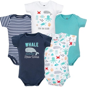 image:imageHudson Baby Infant Boys Cotton Bodysuits 5Pack Sea Characters 912 Months