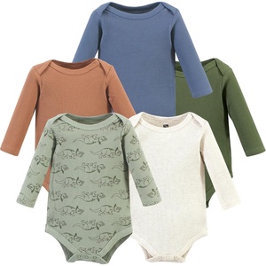 image:imageHudson Baby Unisex Baby Thermal Long Sleeve BodysuitsSage Dinosaur
