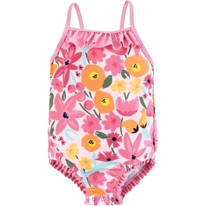 image:imageHudson Baby Unisex Baby and Toddler Swimsuit MermaidPink Orange Floral Baby