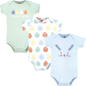 image:imageHudson Baby Unisex Cotton Bodysuits Egg Hunt 03 Months