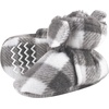 image:imageHudson Baby Baby Animal Fleece Booties 2packCharcoal Gray White Plaid