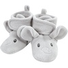 image:imageHudson Baby Baby Animal Fleece Booties 2packGray Elephant Giraffe