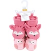 image:imageHudson Baby Baby Animal Fleece Booties 2packPink Owl Fox