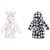 Rainbow Unicorn Black Plaid