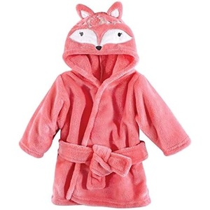 image:imageHudson Baby Girl Plush Animal Face Bathrobe 2Pack Penguin Boho FoxBoho Fox Black Plaid