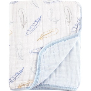 image:imageHudson Baby Unisex Baby Cotton Hooded Towel and Washcloth Little Lamb One SizeBlue Feather