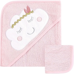 image:imageHudson Baby Unisex Baby Cotton Hooded Towel and Washcloth Little Lamb One SizeBoho Cloud