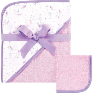 image:imageHudson Baby Unisex Baby Cotton Hooded Towel and Washcloth Little Lamb One SizeMagical Unicorn