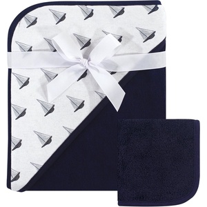 image:imageHudson Baby Unisex Baby Cotton Hooded Towel and Washcloth Little Lamb One SizeSailboat