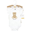 image:imageHudson Baby Unisex Baby Cotton Bodysuits Teddy Bears 3Pack Newborn