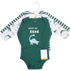 image:imageHudson Baby babyboys Cotton Longsleeve Bodysuits 3packHear Me Roar Dino