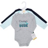 image:imageHudson Baby babyboys Cotton Longsleeve Bodysuits 3packLittle Dude Dino