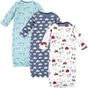 image:imageHudson Baby Baby Hudson Baby Unisex Baby Quilted Cotton Gowns 3pkBoy Farm Animals