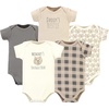 image:imageHudson Baby Unisex Baby Cotton Bodysuits Snuggle Bear 5 Pack 1824 Months